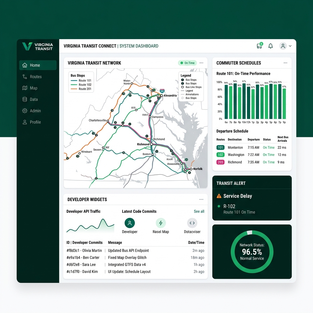 Virginia DOT GTFS Transit Portal